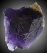 Purple, Cubic Fluorite on Bladed Barite - Illinois #31268-2